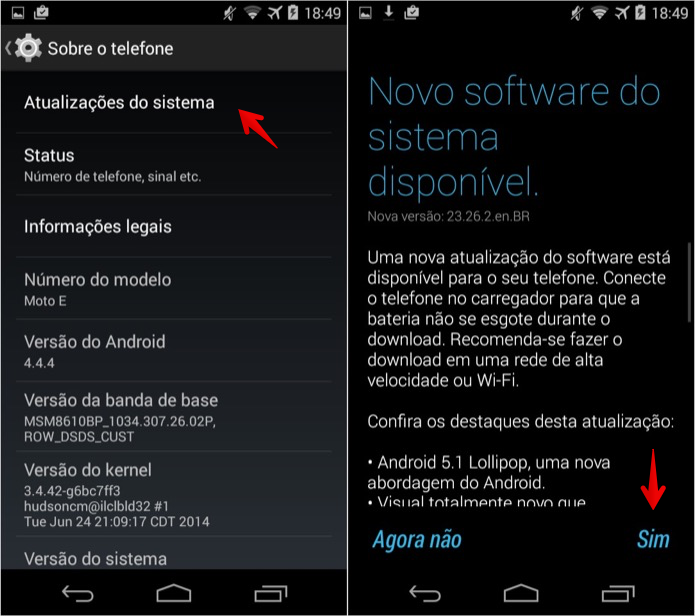 Verificando por atualizações do sistema (Foto: Reprodução/Helito Bijora)