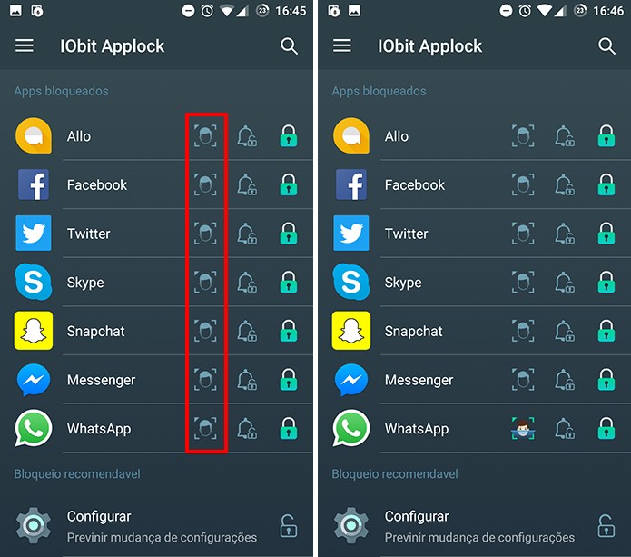 iobit-applock-adroid-reconhecimento-facial-bloquear-app-senha-6 Como usar selfies para desbloquear o WhatsApp com o IObit Applock