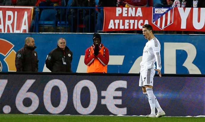 Cristiano Ronaldo comemora, Atlético de Madrid x Real Madrid (Foto: Reuters)