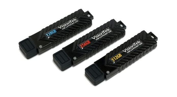 VisionTek apresenta pendrives com muito espaço e USB 3.0 para uso em computadores compactos (Foto: Divulgação/VisionTek)