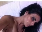 Solange Gomes posta foto nua na web e escreve: 'Nude está na moda'