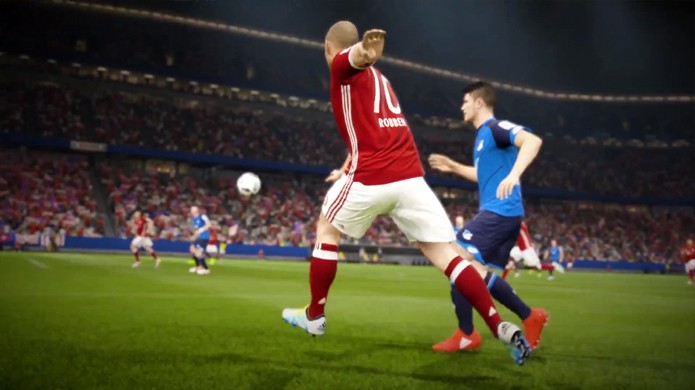Arjen Roben também aparece no vídeo de Fifa 17 criando as jogadas para o resto do time (Foto: Reprodução/YouTube)