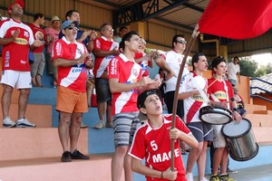 Torcida do Comercial-MS na abertura do campeonato estadual sub-19 (Foto: Divulgação/Comercial-MS)