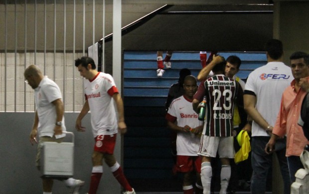 sobis saída vestiário engenhão inter fluminense libertadores (Foto: Diego Guichard/Globoesporte.com)