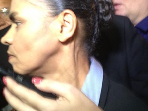 Marina Silva chega &agrave; casa de Eduardo Campos no Recife (Foto: Mariana Oliveira/G1)