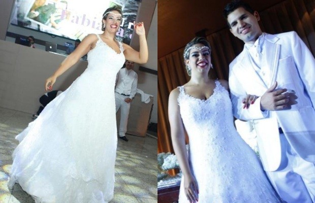 Fabiana da Silva emagreceu 18 kg para se casar, em Goiânia (Foto: Fabiana da Silva/Arquivo Pessoal)