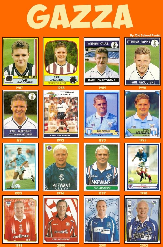 Figurinhas Gascoigne