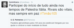Corinthians Twitter (Foto: Reprodução/Twitter)
