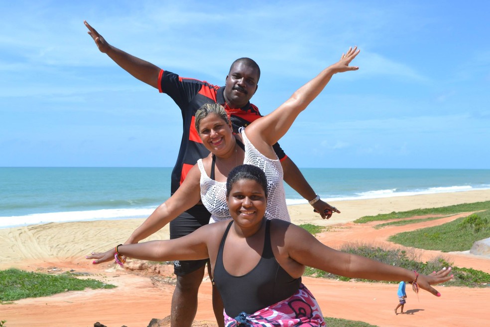 Família carioca curte Maceió com dinheiro guardado em casa (Foto: Arquivo Pessoal)