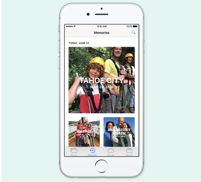 Photos do iOS 10 ganhou álbuns e reconhecimento de pessoas, lugares e objetos (Foto: Reprodução/Apple)