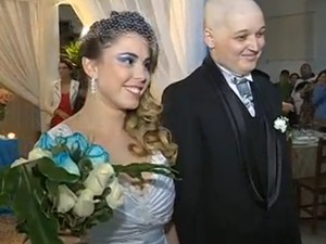 Luiz e Raquel se casaram em julho (Foto: Reprodução/RBS TV) Luiz e Raquel se casaram em julho (Foto: Reprodução/RBS TV)