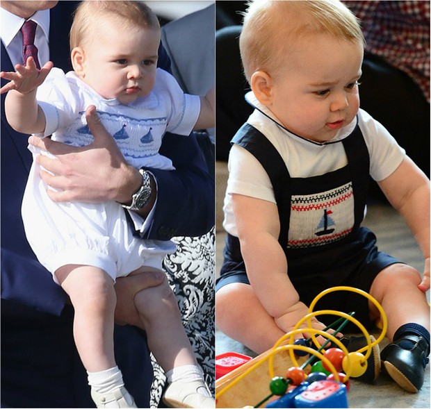 Príncipe George completa 2 anos e já mostra looks estilosos e baratinhos (Foto: Getty, Grosby e AFP)