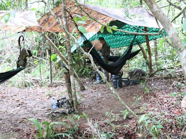 Acampamento de legionários na selva, o &#39;lugar mais difícil que existe&#39; (Foto: Gerardo Lissardy/BBC)