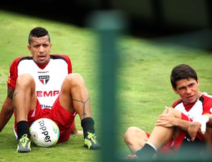 Treino São Paulo Antônio Carlos e Osvaldo (Foto: Marcos Ribolli)