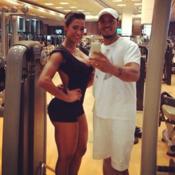 Gracyanne e Belo malham juntos em academia (Foto: Reprodução/Instagram)