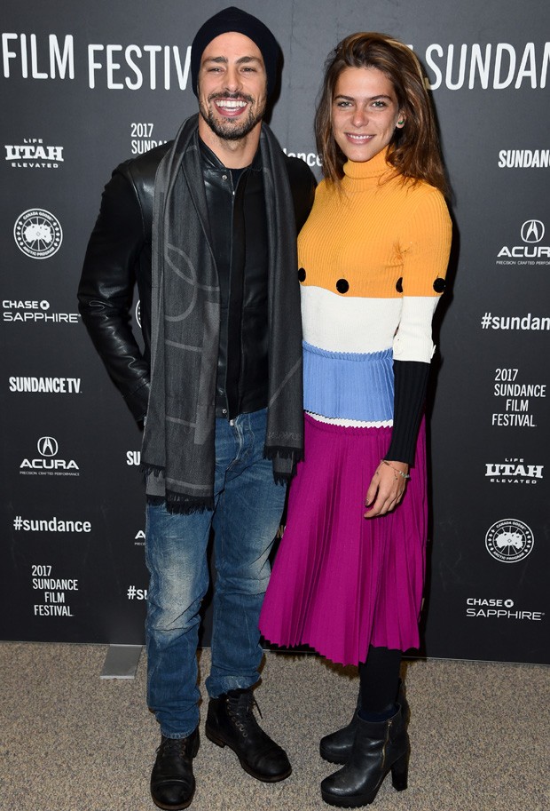 Cauã Reymond e Mariana Goldfarb no Festival de Sundance (Foto: Nicholas Hunt/Getty Images)
