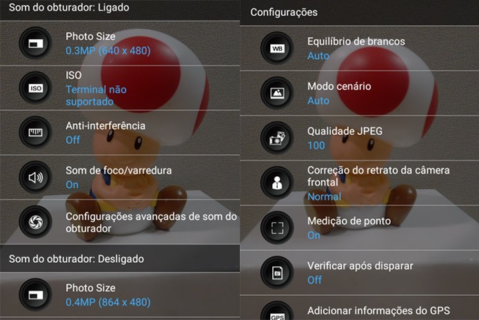 É possível editar as configurações manualmente (Foto: Reprodução/Carol Danelli) É possível editar as configurações manualmente (Foto: Reprodução/Carol Danelli)