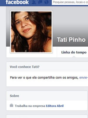 Página de Tatiana no Facebook (Foto: Reprodução Facebook)