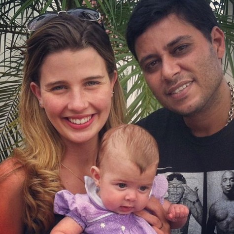 Debby e Leandro com a filha, Duda (Foto: Reprodução)