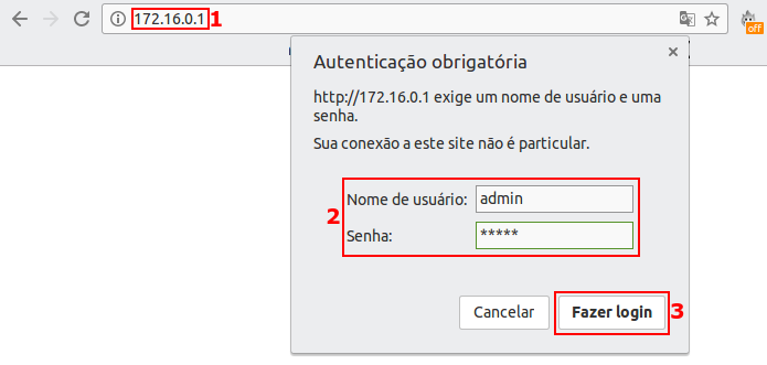 Acessando o roteador pelo navegador usando o IP padrão (Foto: Reprodução/Edivaldo Brito)