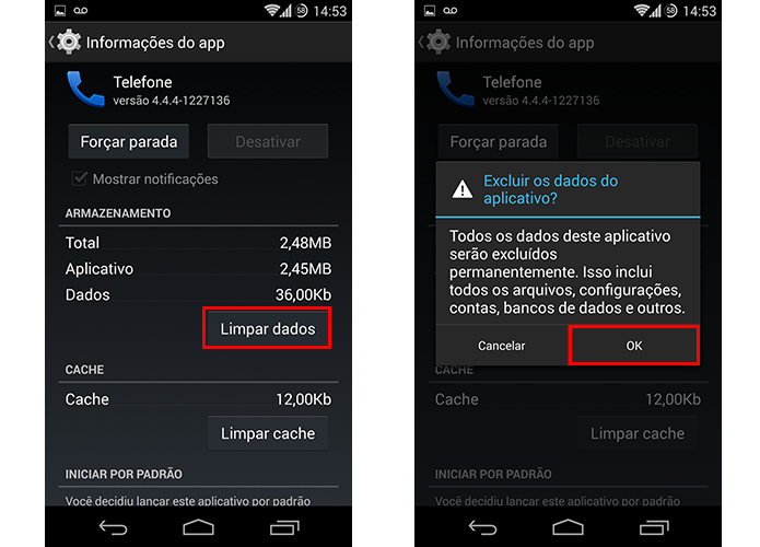 Exclua dos dados (Foto: Reprodução/Paulo Alves)