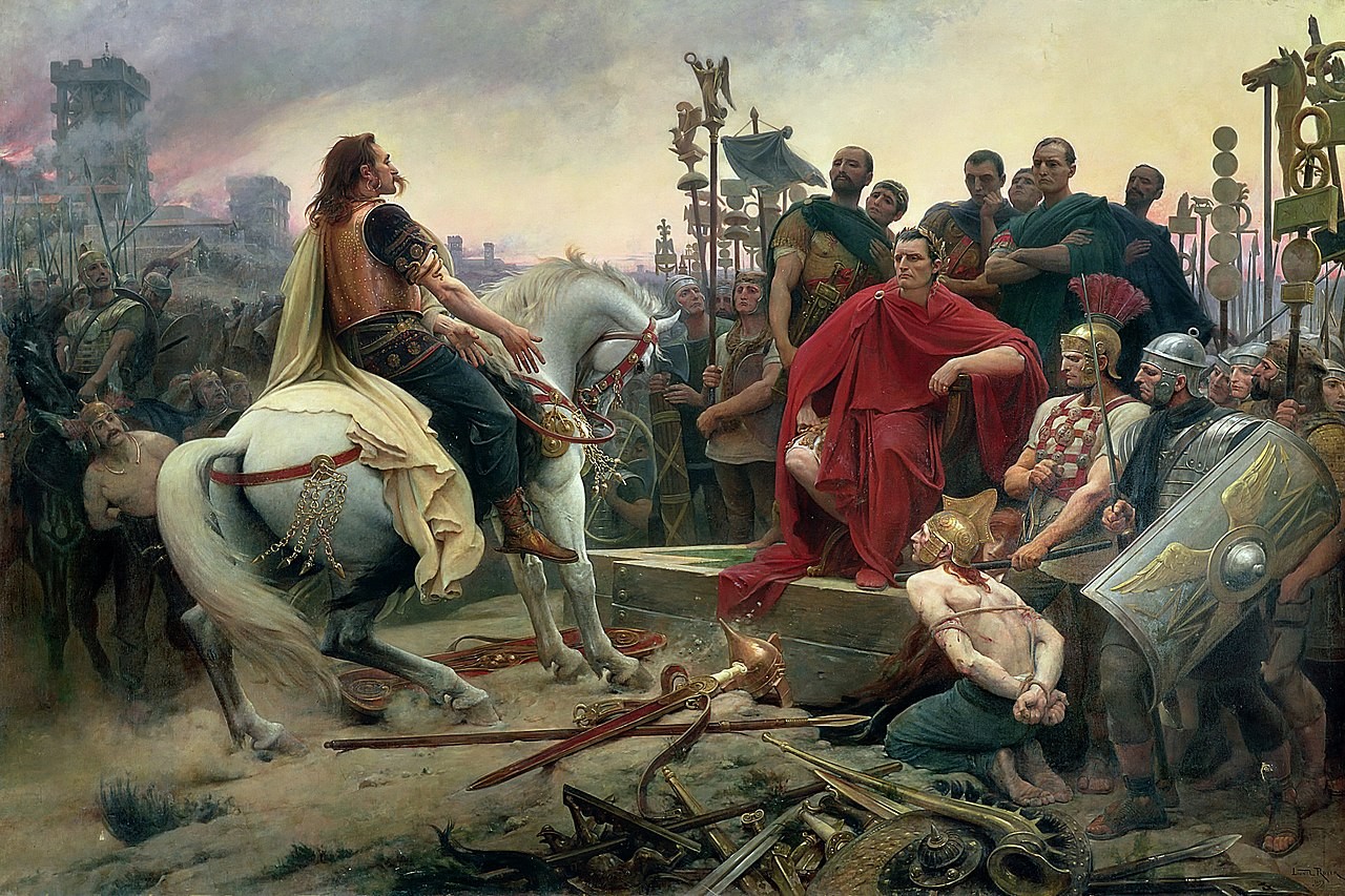 Júlio César durante cerco ao povo gaulês (Foto: Reprodução)