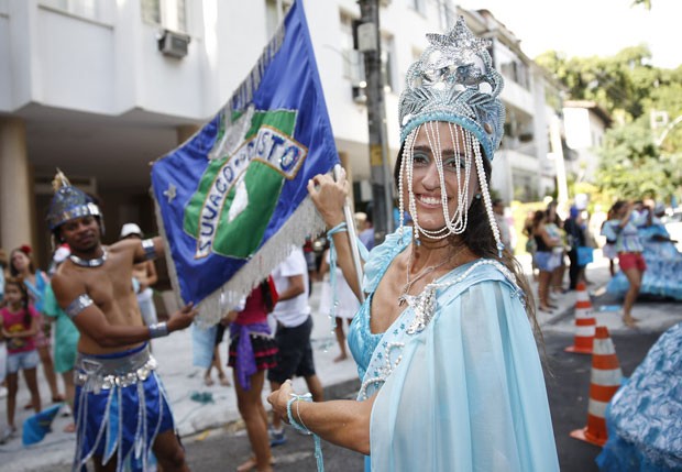 Cynthia, a rainha da bateria do bloco (Foto: Felipe Panfili/AgNews) Cynthia, a rainha da bateria do bloco (Foto: Felipe Panfili/AgNews)