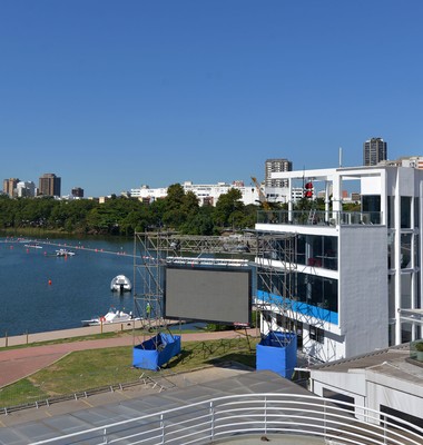 Estádio de remo da lagoa rodrigo de freitas olimpíadas rio 2016 (Foto: André Durão)