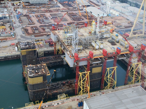 Resultado de imagem para plataforma petrobras em construção