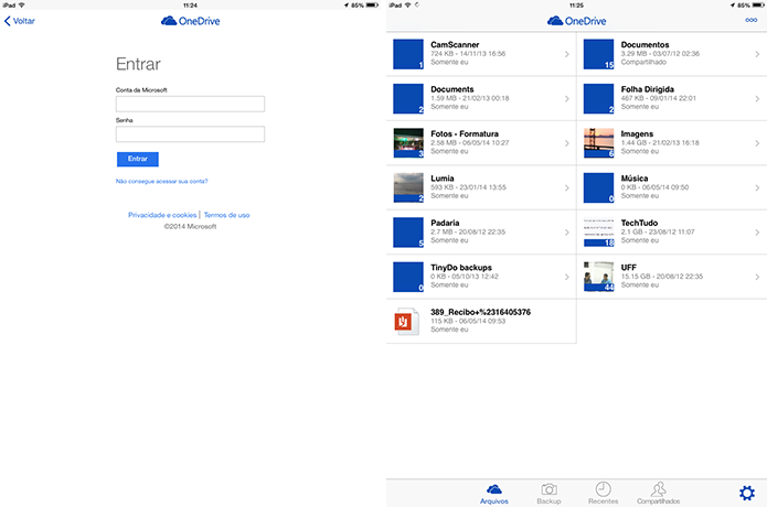 OneDrive também oferece versões para iOS, Android e Widnows Phone com usabilidade semelhante ao navegador (Foto: Reprodução/Elson de Souza)