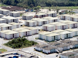 Novas moradias do condomínio Guapurá, em Itanhaém (Foto: Divulgação/Prefeitura de Itanhaém)
