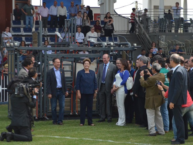 Presidente Dilma Rousseff Uberaba Expozebu 2014 (Foto: Alex Rocha/ G1)