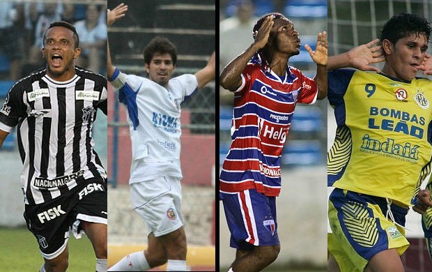Semifinalistas do Cearense: Ceará, Tiradentes, Fortaleza e Horizonte (Foto: Diego Morais / Globoesporte.com)