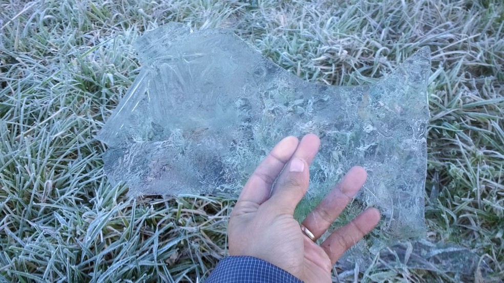 Segunda-feira começou com frio intenso em SC (Foto: Mycchel Hudsonn Legnaghi/São Joaquim Online)