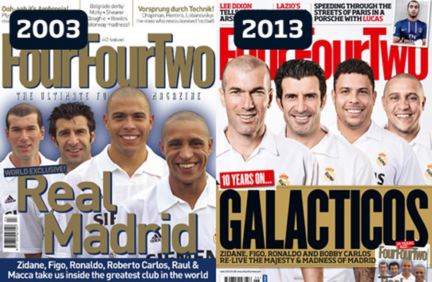 Real Madrid Galáticos Ronaldo Zidane Figo Roberto Carlos (Foto: Reprodução/Four Four Two)