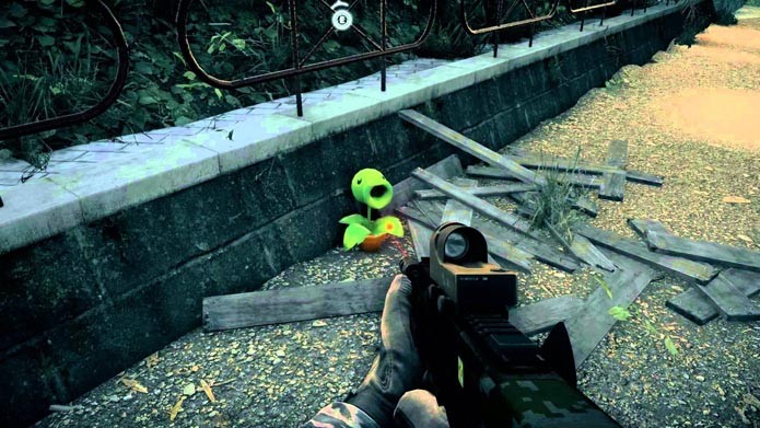 Personagem de PvZ fez uma breve aparição no game (Foto: Reprodução/Youtube)