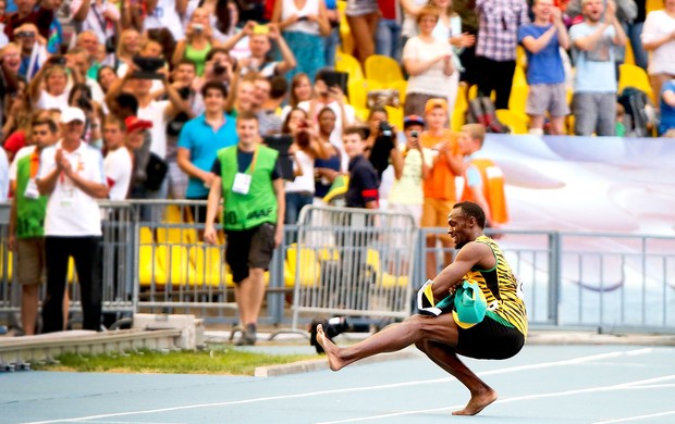 usain bolt mundial de atletismo dança (Foto: Agência Reuters)