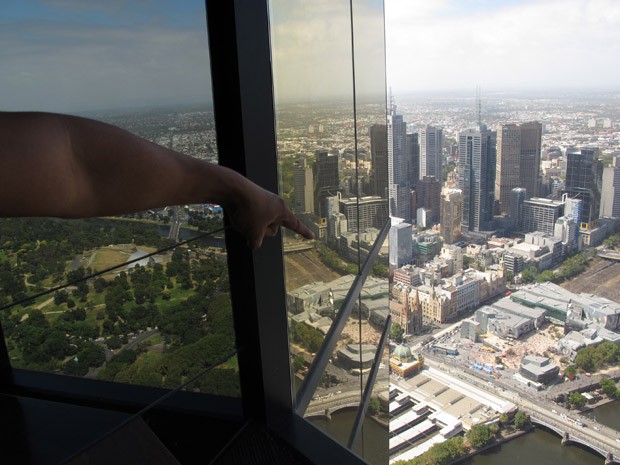 A vista de Melbourne a partir do observatório (Foto: Flávia Mantovani/G1)