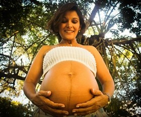 Herta Riama grávida (Foto: Arquivo pessoal)