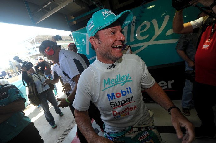 Rubens Barrichello faz a pole da Corrida do Milhão, neste sábado (Foto: Duda Bairros)