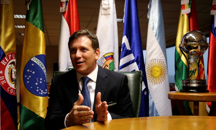 Alejandro Domínguez, presidente da Conmebol (Foto: Jorge Adorno/Reuters)