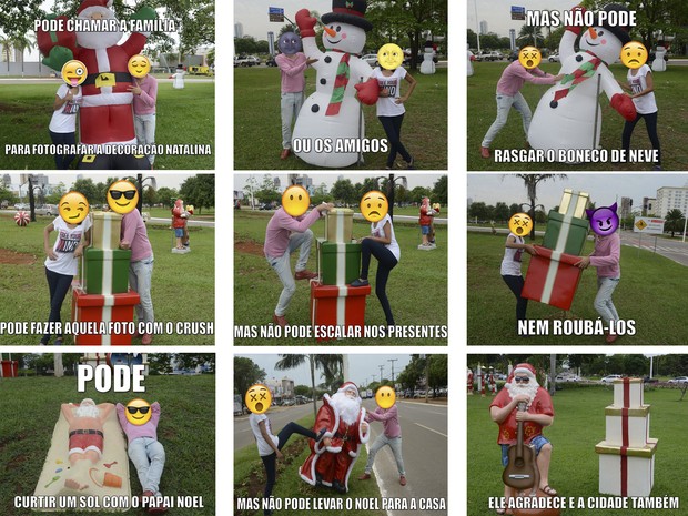 &#39;Tutorial&#39; dá dicas de como interagir com enfeites natalinos (Foto: Montagem G1)