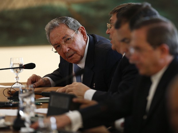 O presidente Raúl Castro, de Cuba, durante a reunião de cúpula entre a China e países latino-americanos, em Brasília (Foto: Ueslei Marcelino / Reuters)
