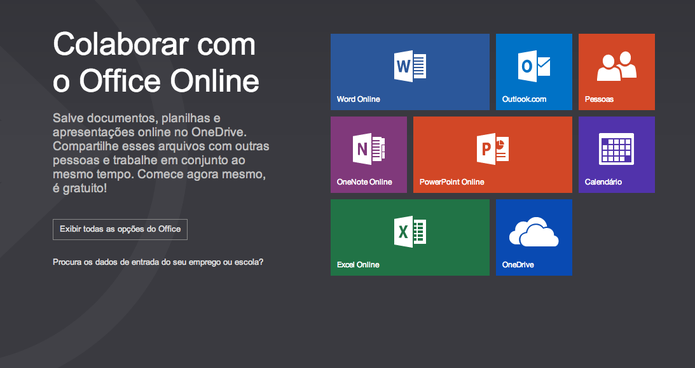 Office Online oferece alguns dos aplicativos do Microsoft Office para download (Foto: Divulgação/Microsoft) Office Online oferece alguns dos aplicativos do Microsoft Office para download (Foto: Divulgação/Microsoft)