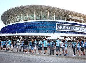 Arena do Grêmio tem fila para entrada (Foto: Lucas Uebel/Grêmio FBPA)