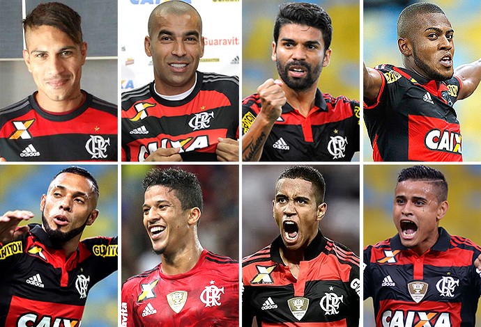 Montagem Flamengo jogadores (Foto: Globoesporte.com)