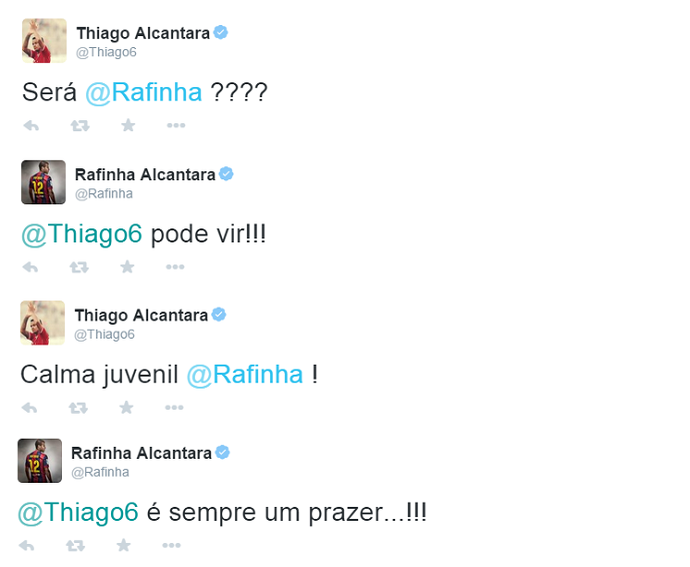 Thiago e Rafinha Alcântara (Foto: Reprodução/Twitter)