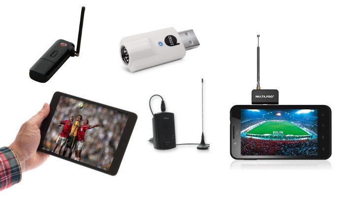 Adaptadores transformam smartphones, tablets e notebooks em TVs (Foto: Montagem / Dario Coutinho)