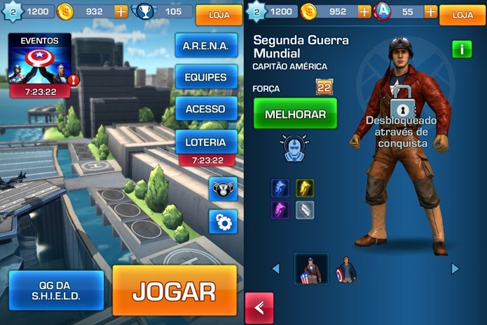 Apesar de ser um jogo pago, Captain America: TWS tem e temida barra freemium (Foto: Reprodução / Dario Coutinho)