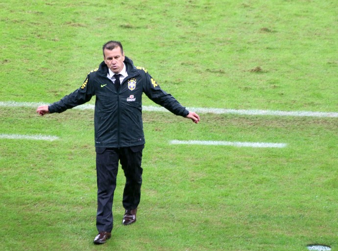 Dunga se irrita no amistoso contra Honduras (Foto: Diego Guichard) Dunga se irrita no amistoso contra Honduras (Foto: Diego Guichard)